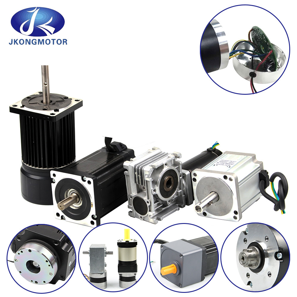 Jkongmotor 28mm-130mm/ पावर 10W-2000W/ CE RoHS / अनुकूलन योग्य / बीएलडीसी ब्रशलेस डीसी मोटर्स गियरबॉक्स नियंत्रक के साथ विकल्प