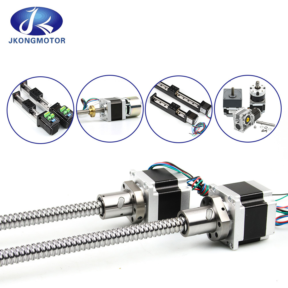Jkongmotor गेंद पेंच मोटर 2.8A 23HS10028-SFU1204 पेंच 300 मिमी Nema23 सीएनसी कीड़ा रैखिक गाइड गेंद पेंच मोटर के लिए स्टेपर मोटर